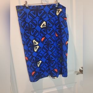 Vibrant Blue Lularoe Skirt Size 2XL
